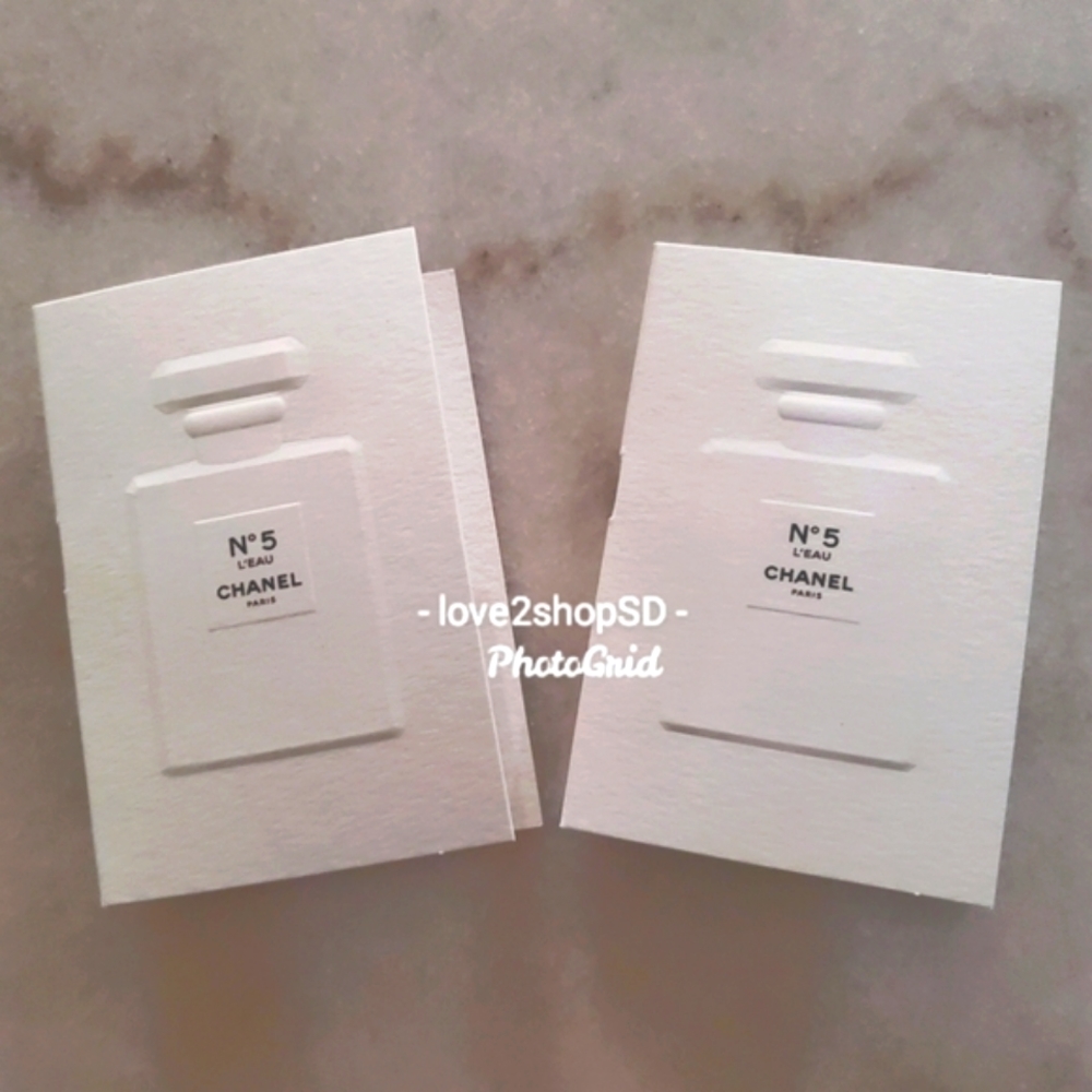 Chanel N 5 L'eau 2 vials 1.5 ML each BNWT